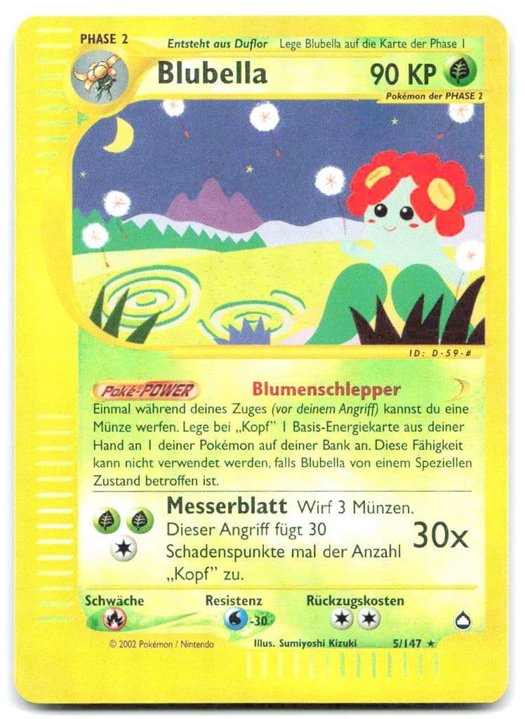 Blubella 5/147 Aquapolis trading card