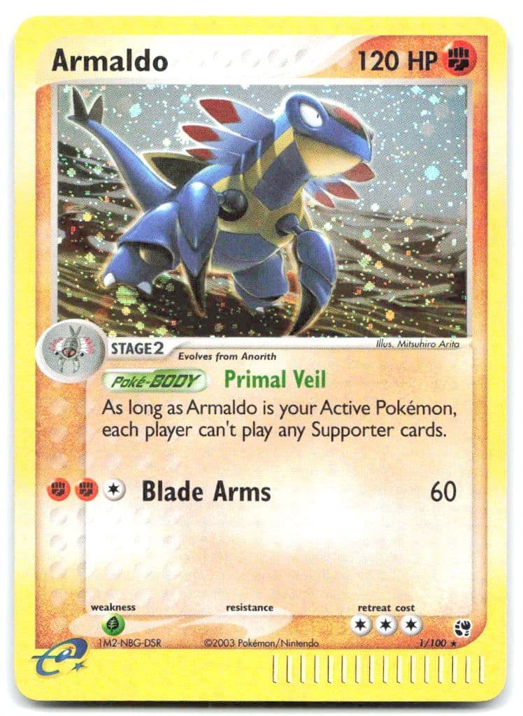 Armaldo 1/100 EX Sandstorm trading card
