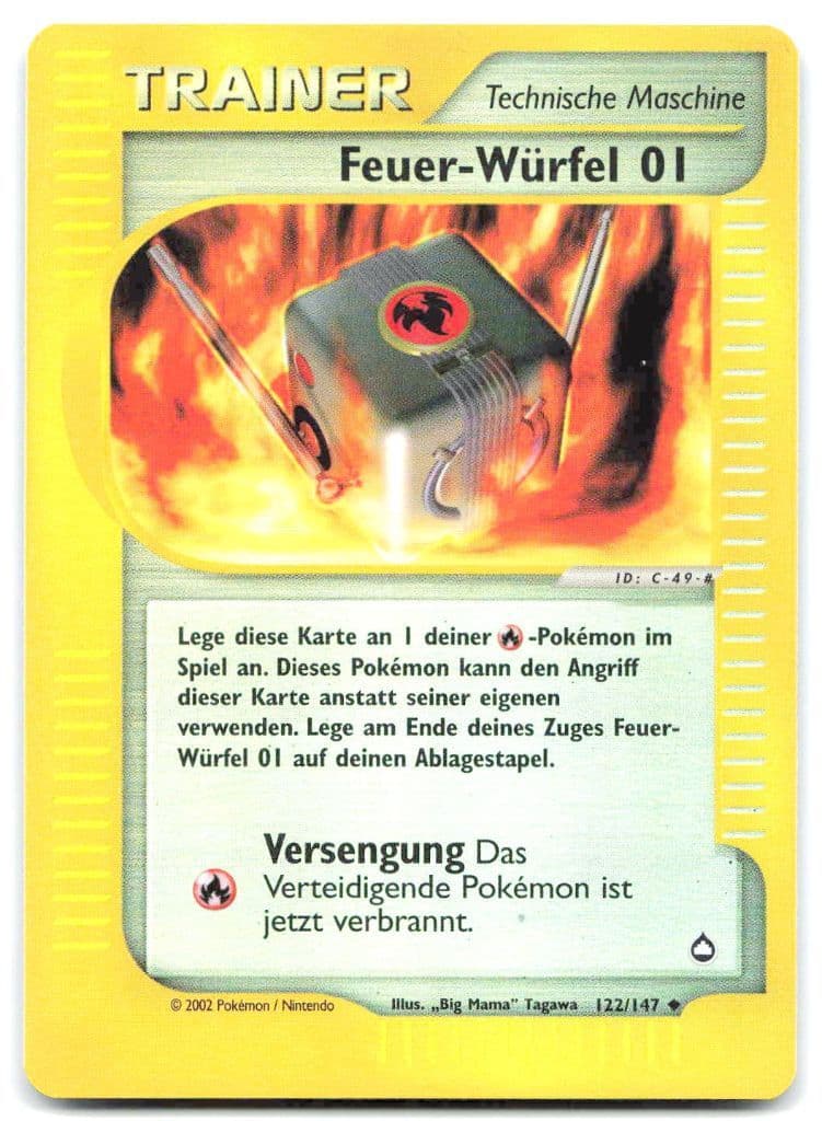 Feuer-Würfel 01 122/147 Aquapolis trading card