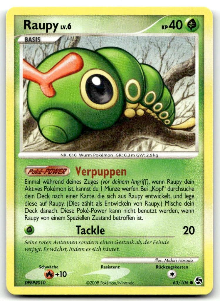 Raupy LV.6 63/106 Majestic Dawn trading card