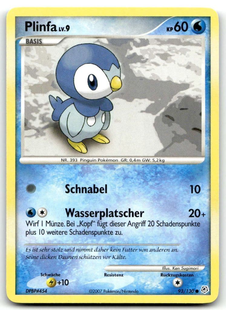 Plinfa LV.9 93/130 Diamond & Pearl trading card
