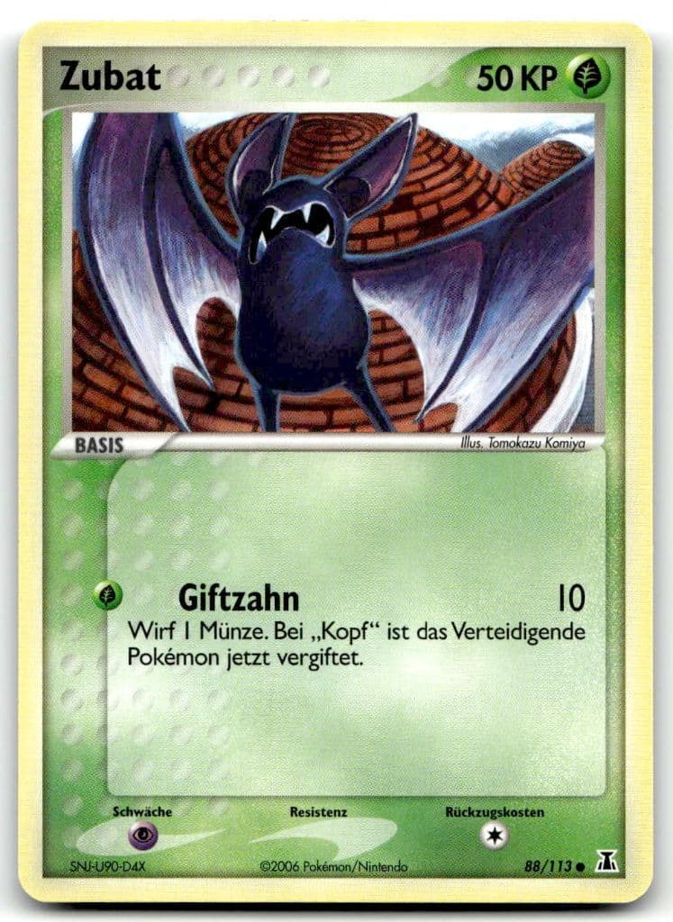 Zubat 88/113 EX Delta Species trading card