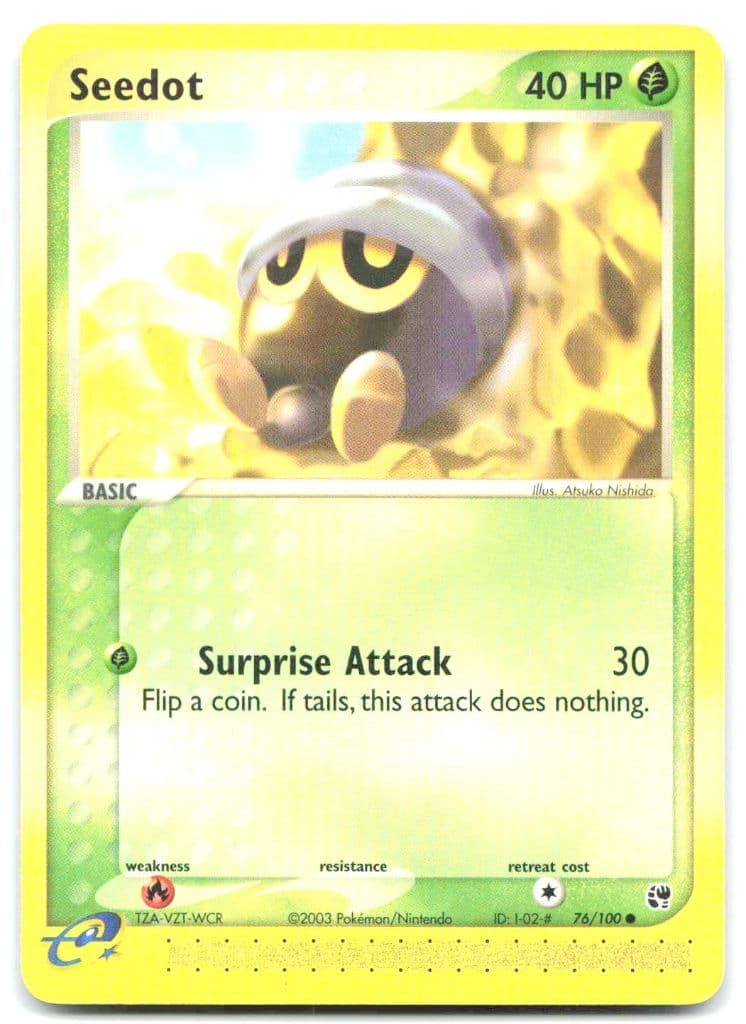 Seedot 76/100 EX Sandstorm trading card