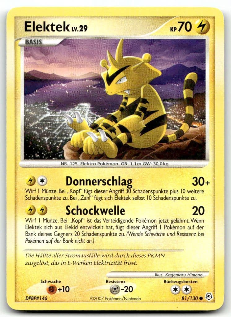 Elektek 81/130 Diamond & Pearl trading card