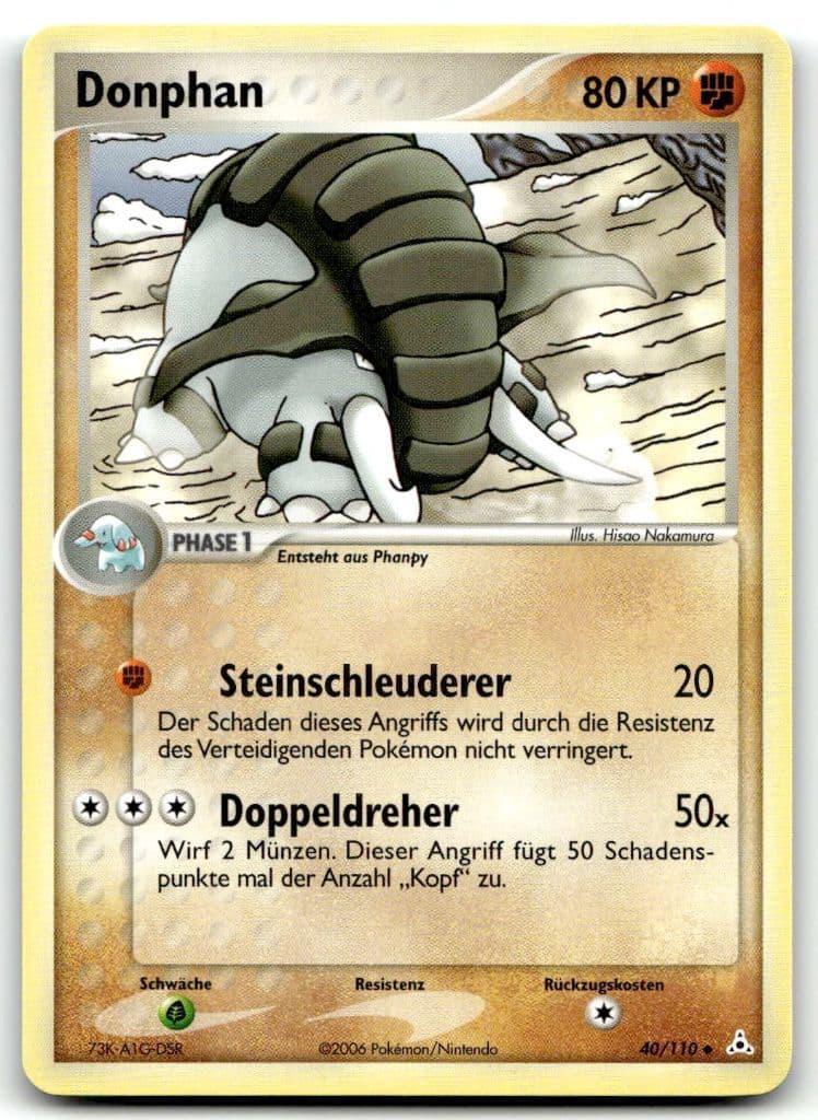 Donphan 40/110 EX Holon Phantoms trading card