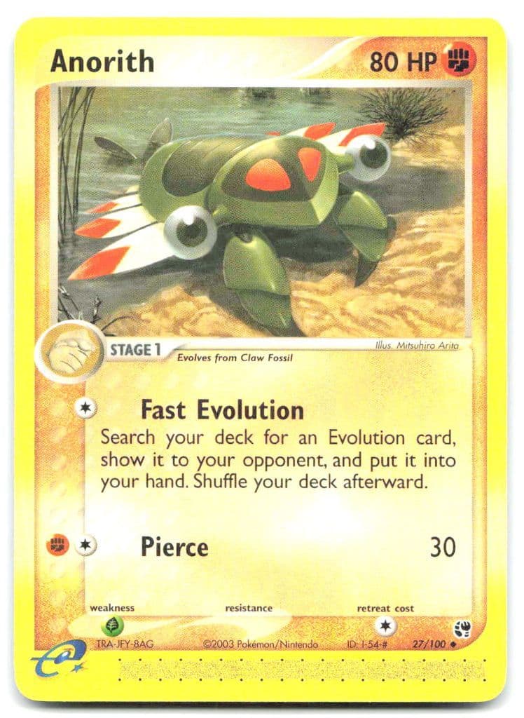 Anorith 27/100 EX Sandstorm trading card