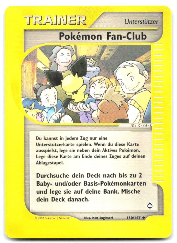 Pokémon Fan-Club 130/147 Aquapolis trading card