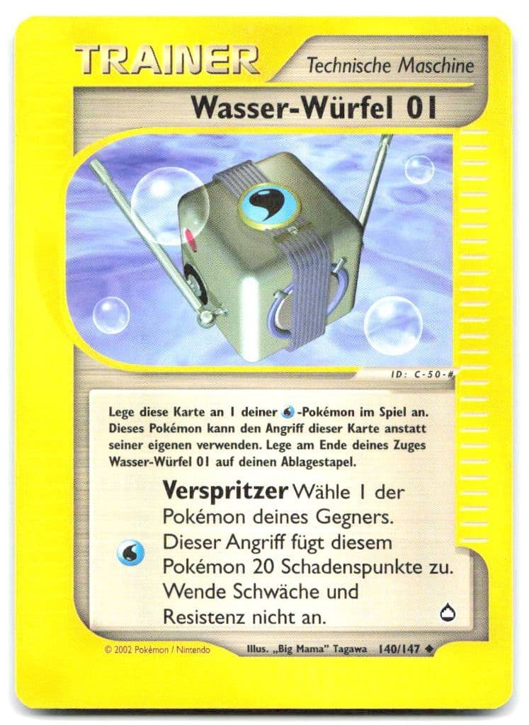 Wasser-Würfel 01 140/147 Aquapolis trading card