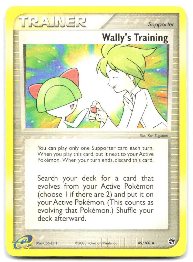 Wally's Training 89/100 EX Sandstorm trading card