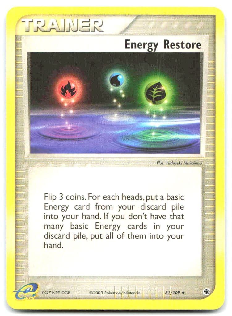 Energy Restore 81/109 EX Ruby & Sapphire trading card
