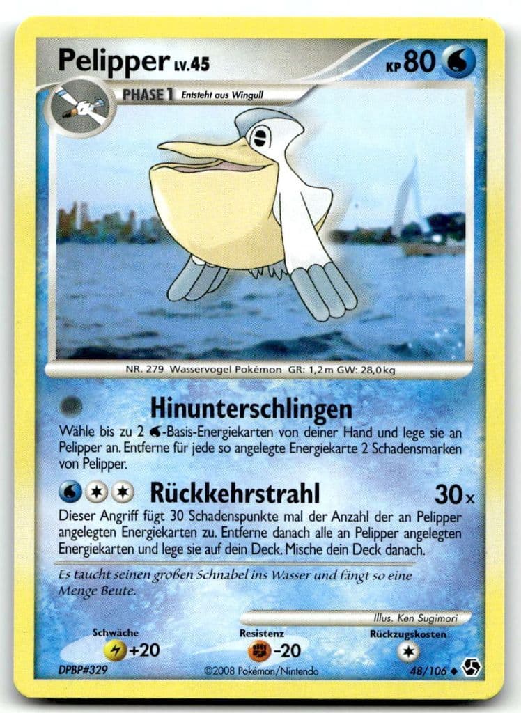 Pelipper 48/106 Great Encounters trading card