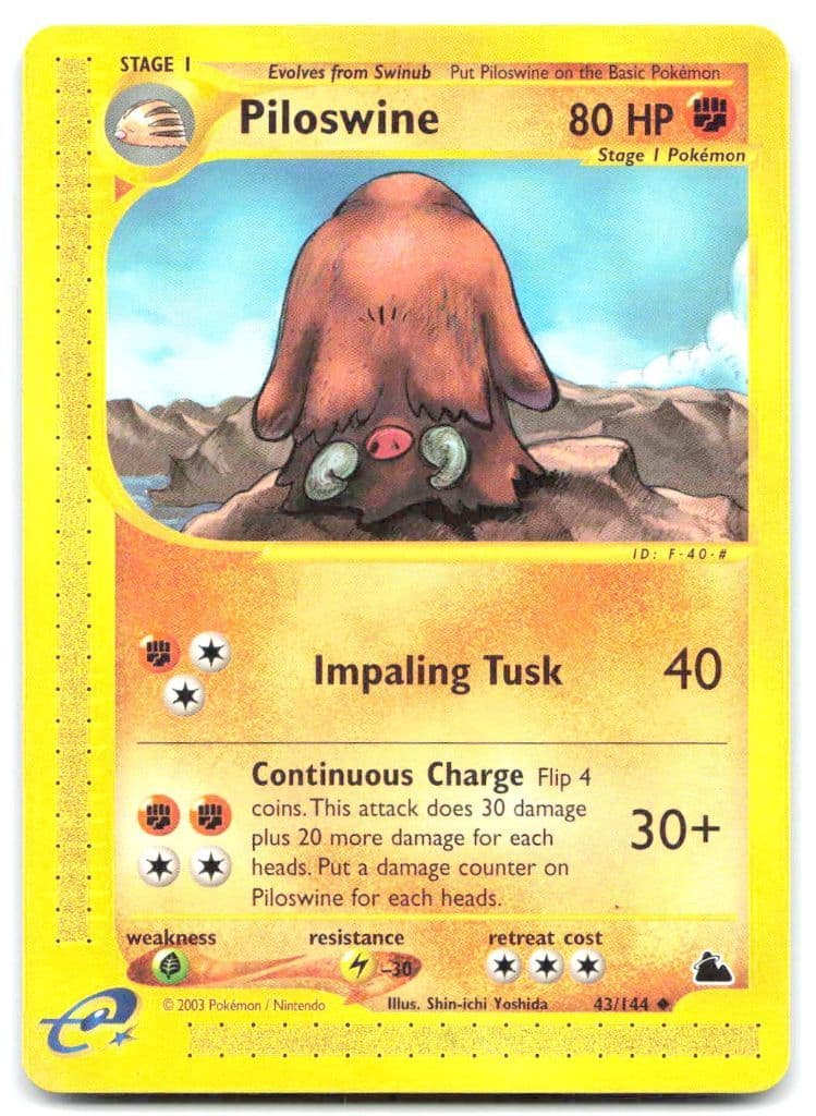 Piloswine 43/144 Skyridge trading card