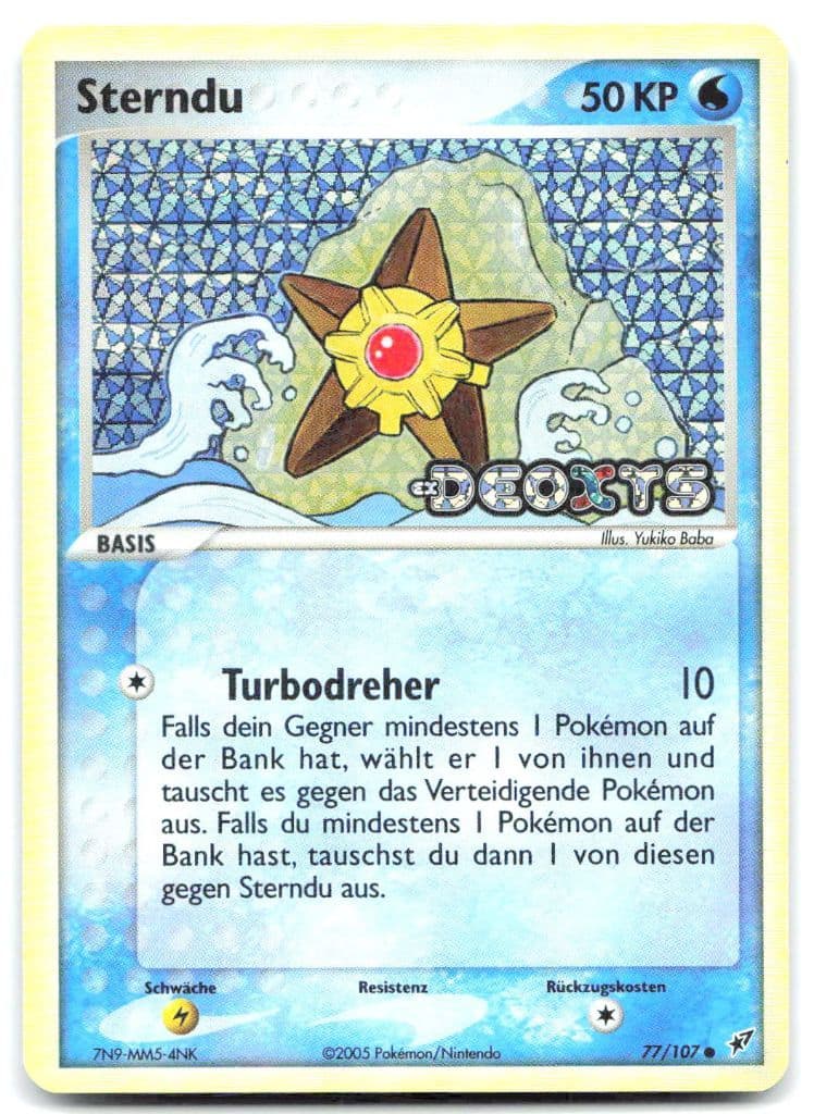 Sterndu 77/107 EX Deoxys trading card