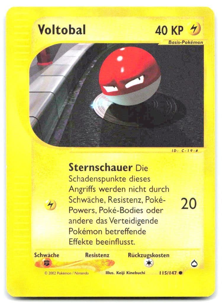 Voltobal 115/147 Expedition Base Set trading card