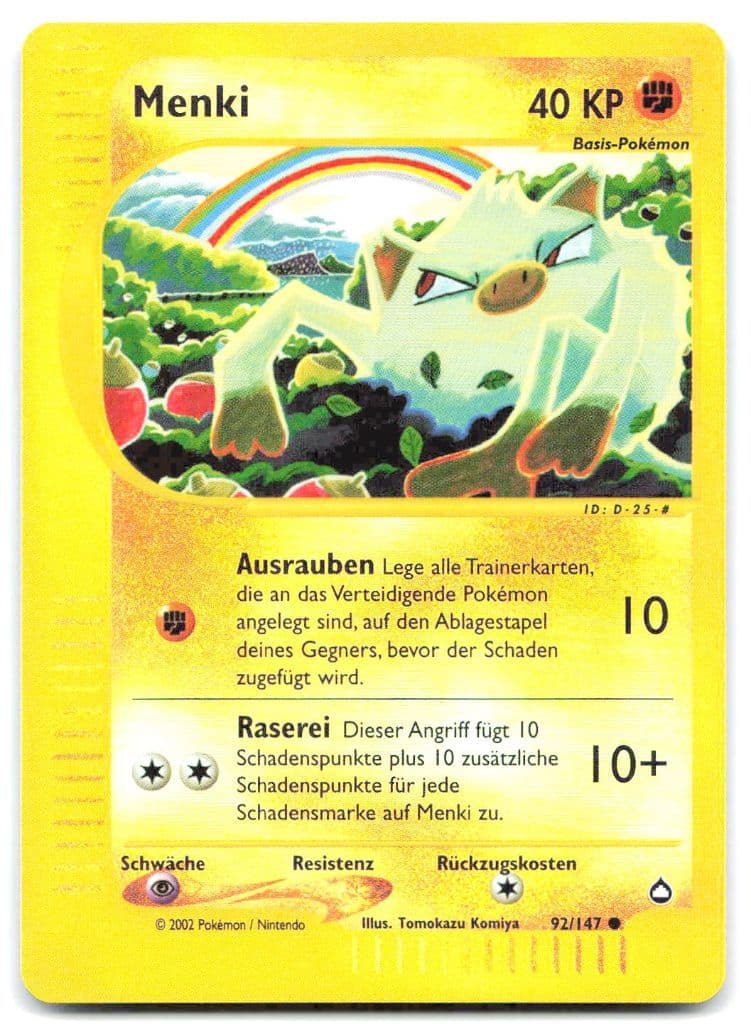 Menki 92/147 Aquapolis trading card