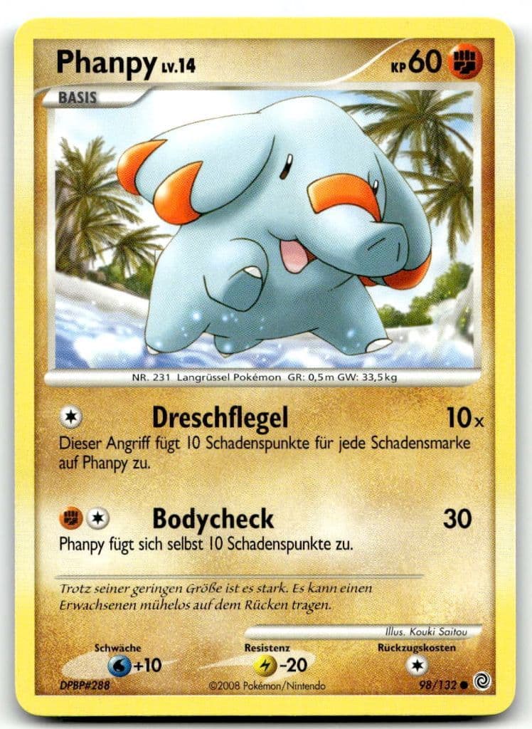 Phanpy LV.14 98/132 Geheimnisvolle Schätze trading card