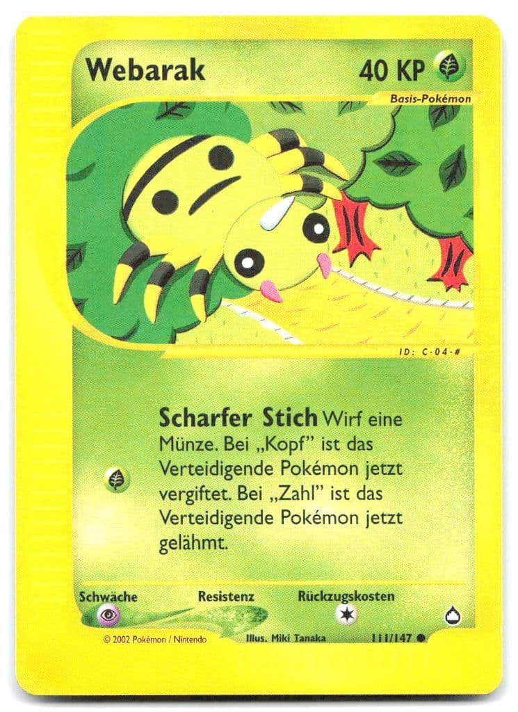Webarak 111/147 Aquapolis trading card