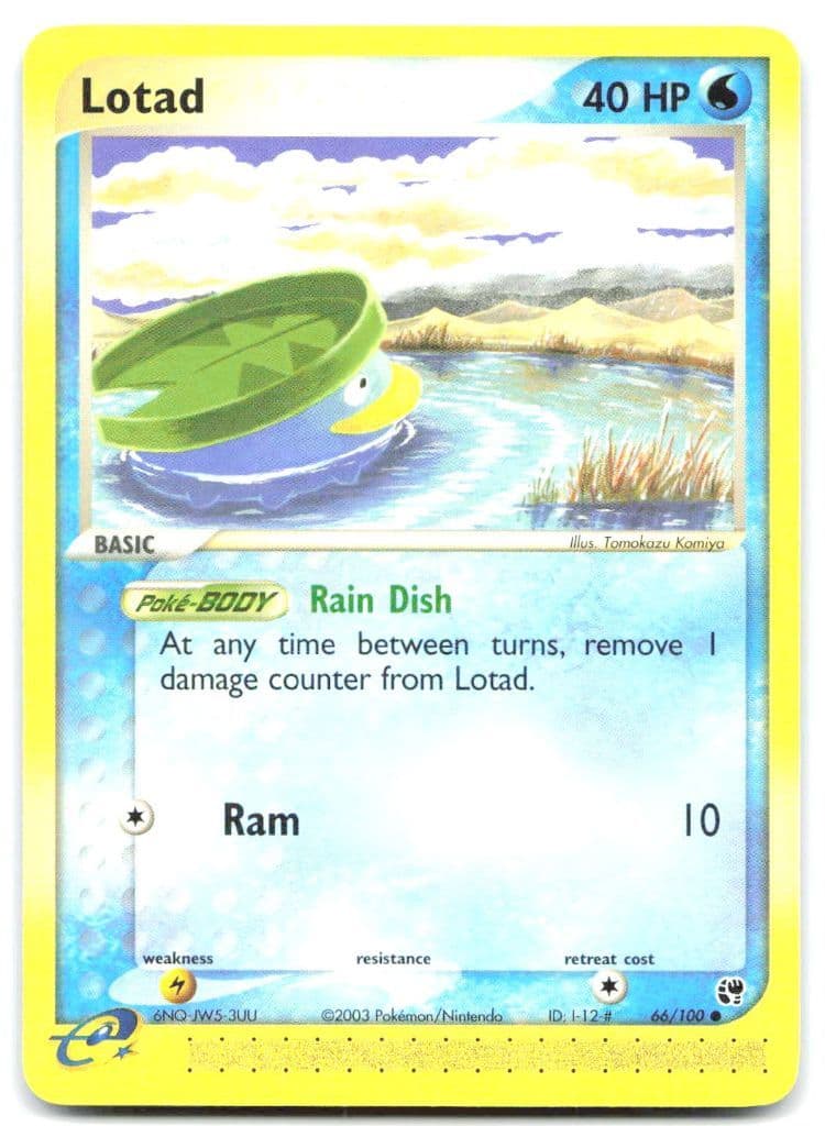 Lotad 66/100 EX Sandstorm trading card