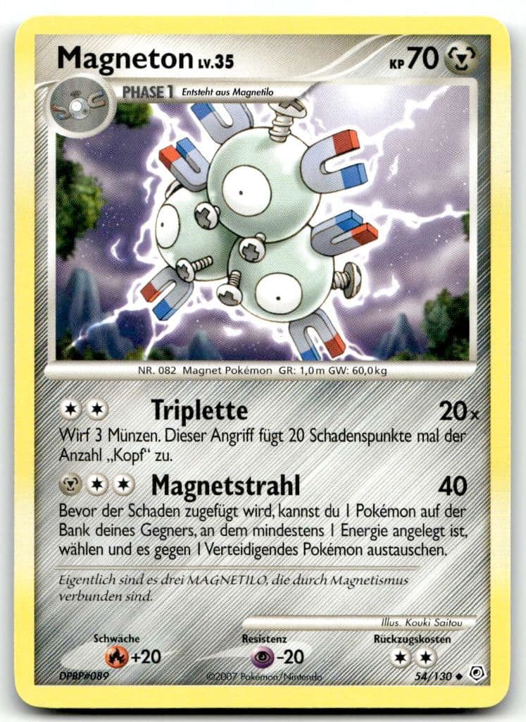 Magneton 54/130 Diamond & Pearl trading card