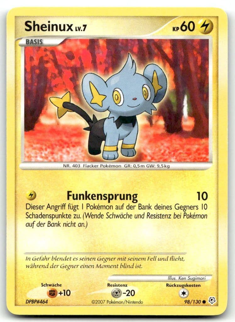 Sheinux 98/130 Diamond & Pearl trading card