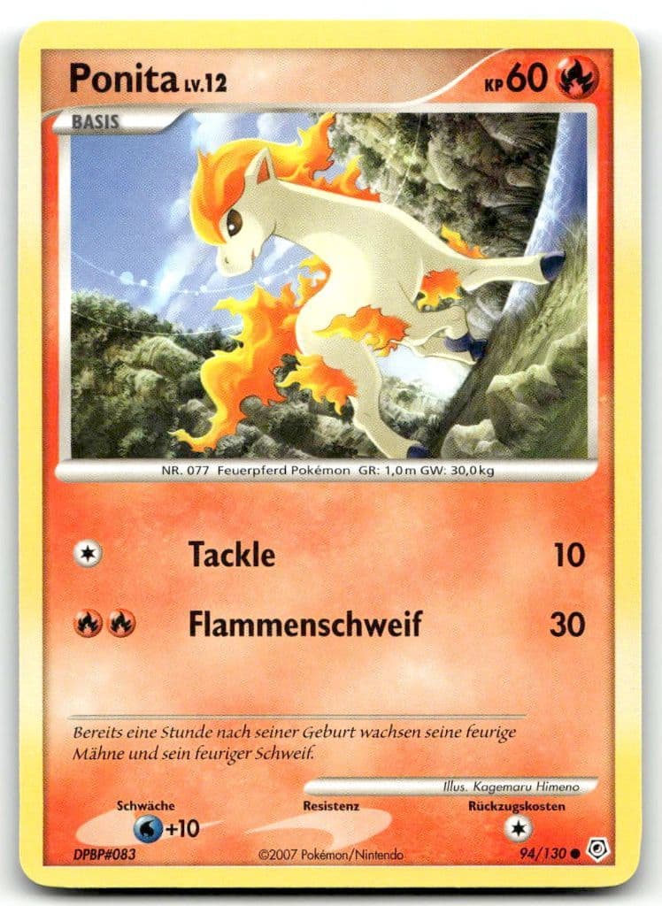 Ponita 94/130 Diamond & Pearl trading card
