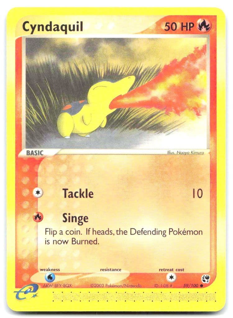 Cyndaquil 59/100 EX Sandstorm trading card