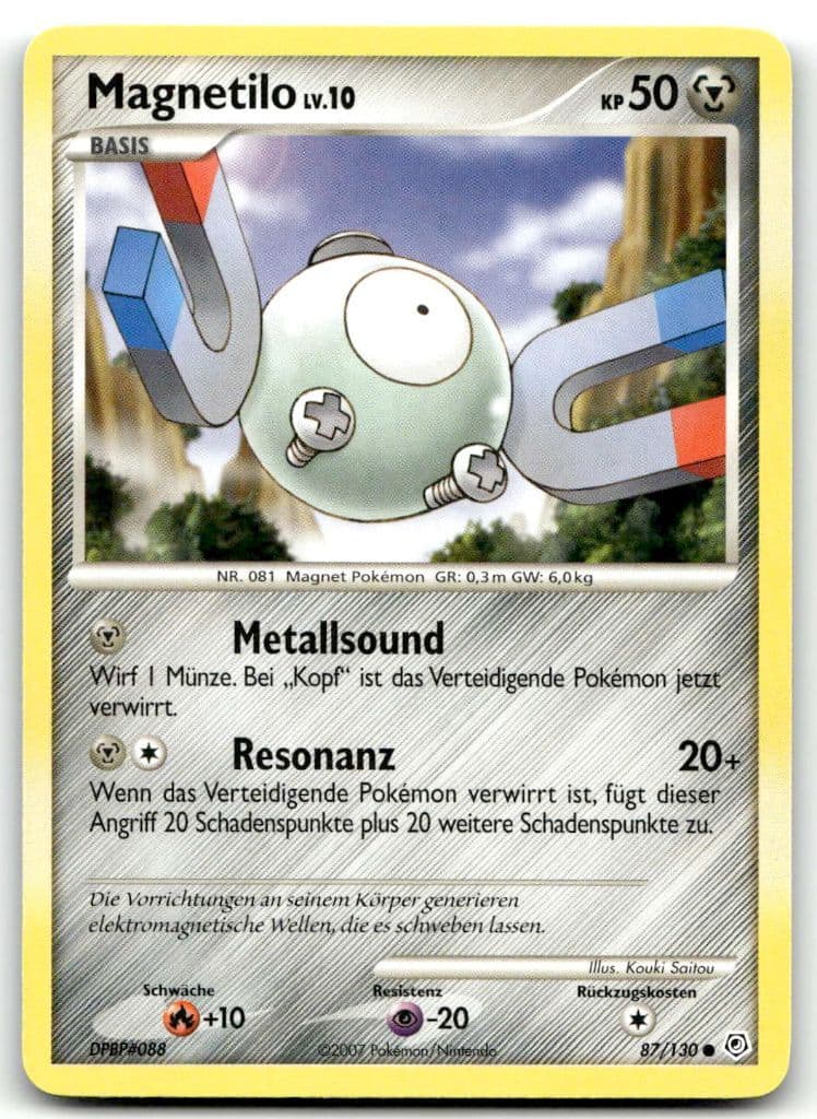 Magnetilo LV.10 87/130 Diamond & Pearl trading card