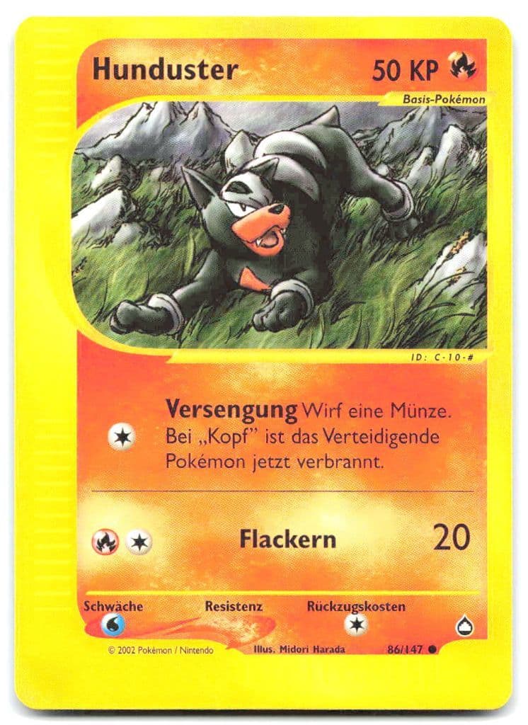 Hunduster 86/147 Aquapolis trading card