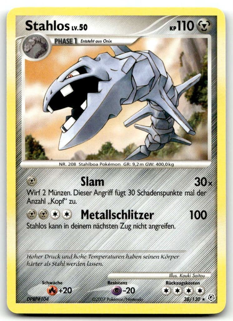 Stahlos LV.50 38/130 Diamant & Perl trading card
