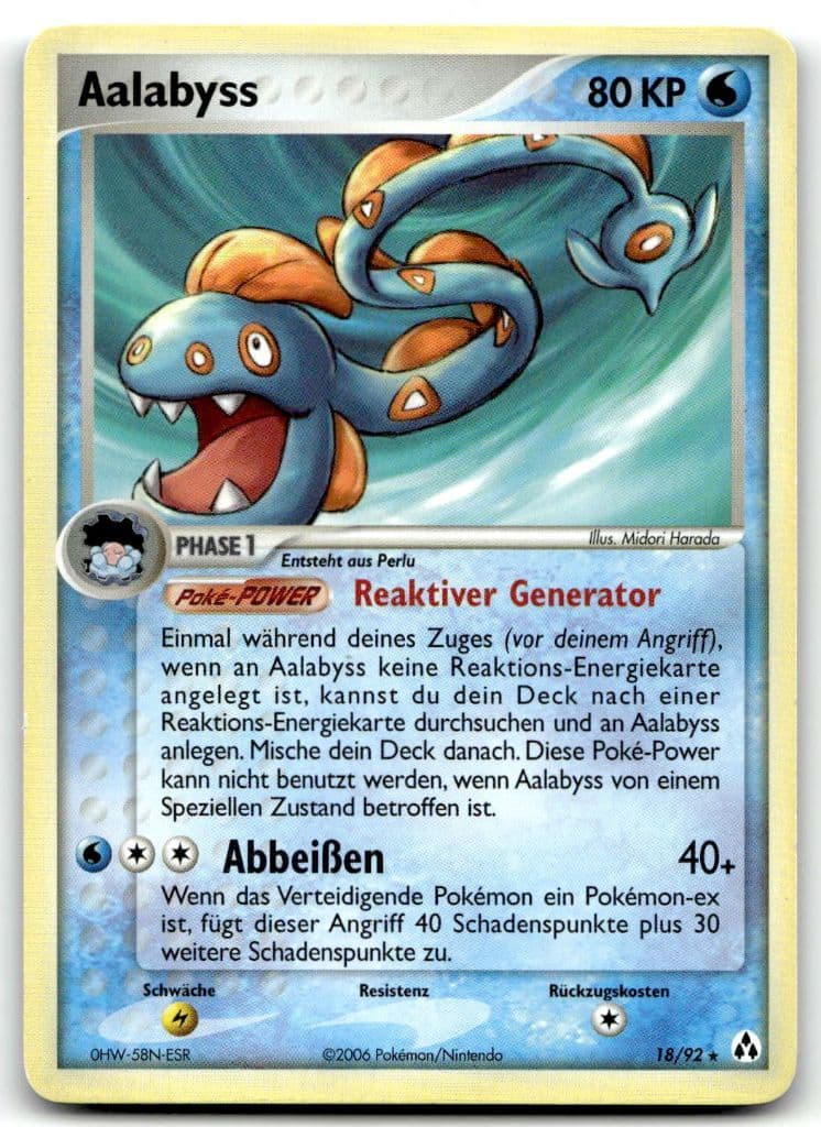 Aalabyss 18/92 EX Legend Maker trading card