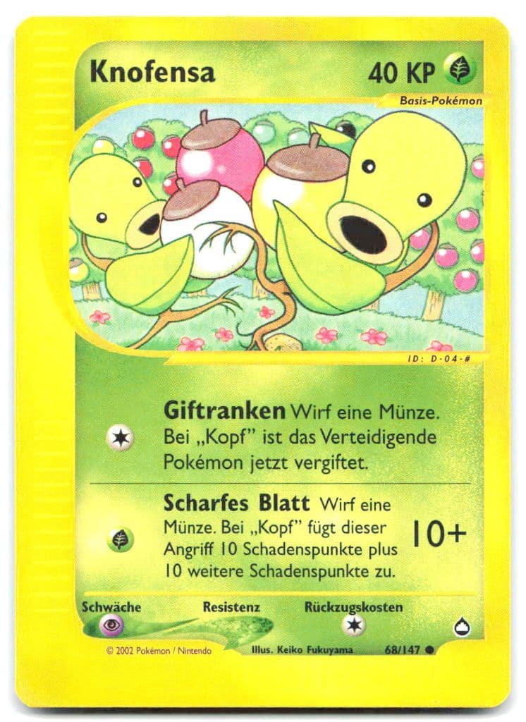 Knofensa 68/147 Aquapolis trading card