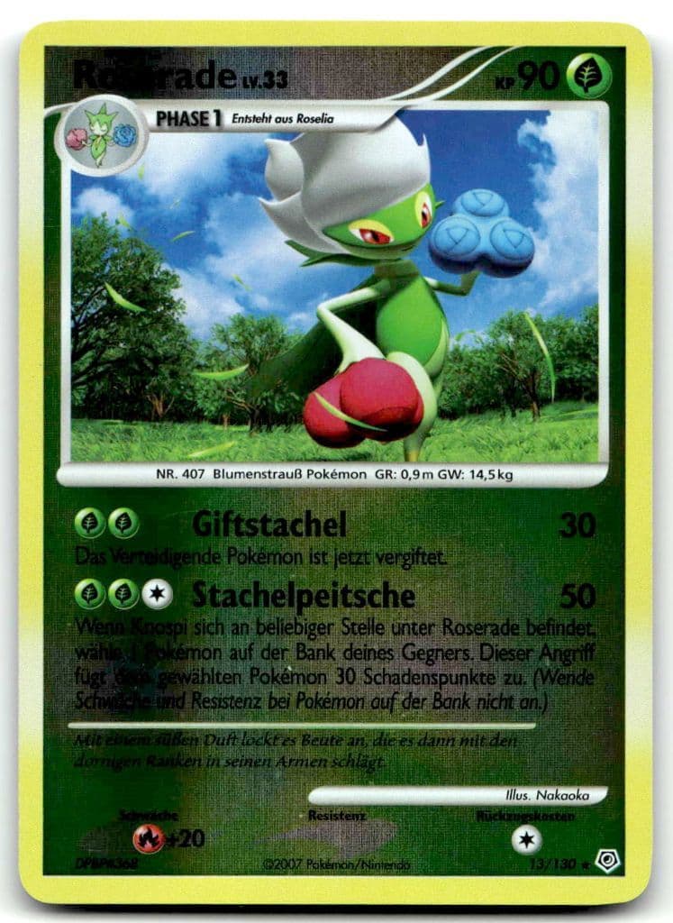 Roserade 13/130 Diamant & Perl trading card