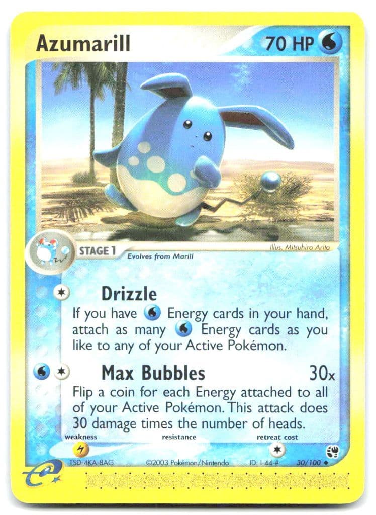 Azumarill 30/100 EX Sandstorm trading card