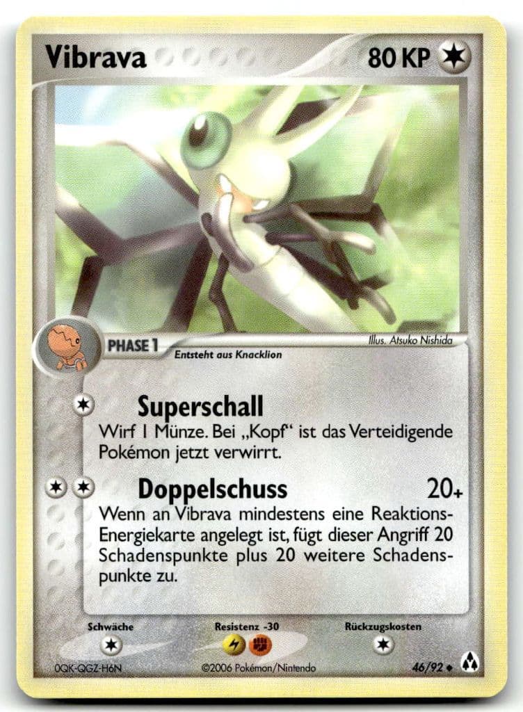 Vibrava 46/92 EX Dragon Frontiers trading card
