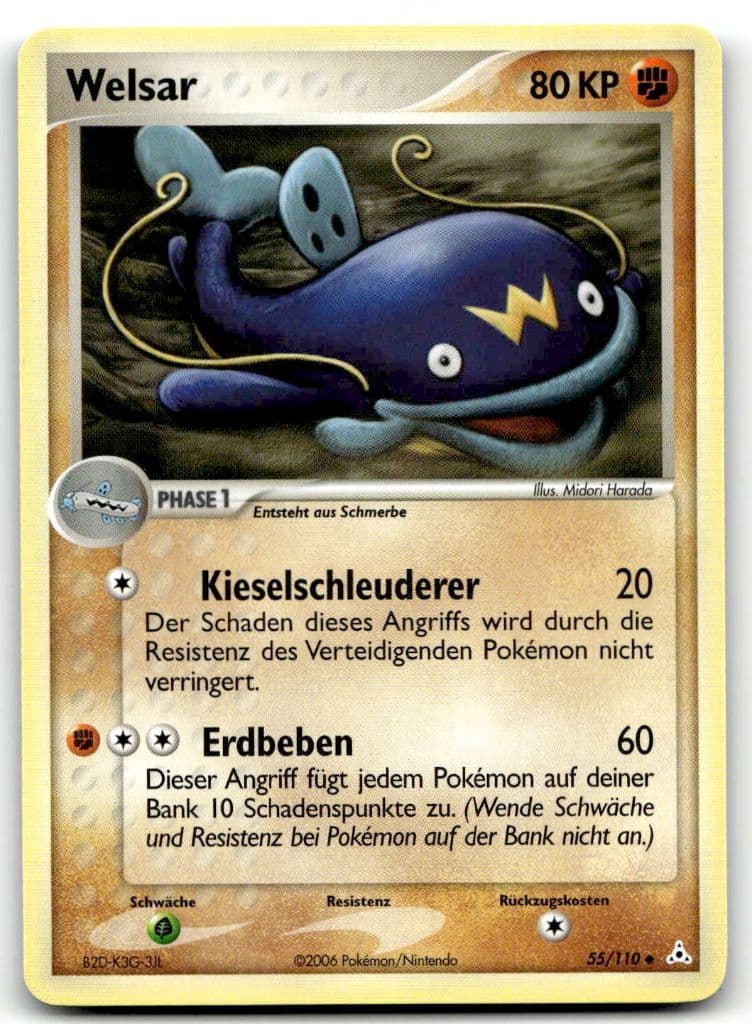 Welsar 55/110 EX Holon Phantoms trading card