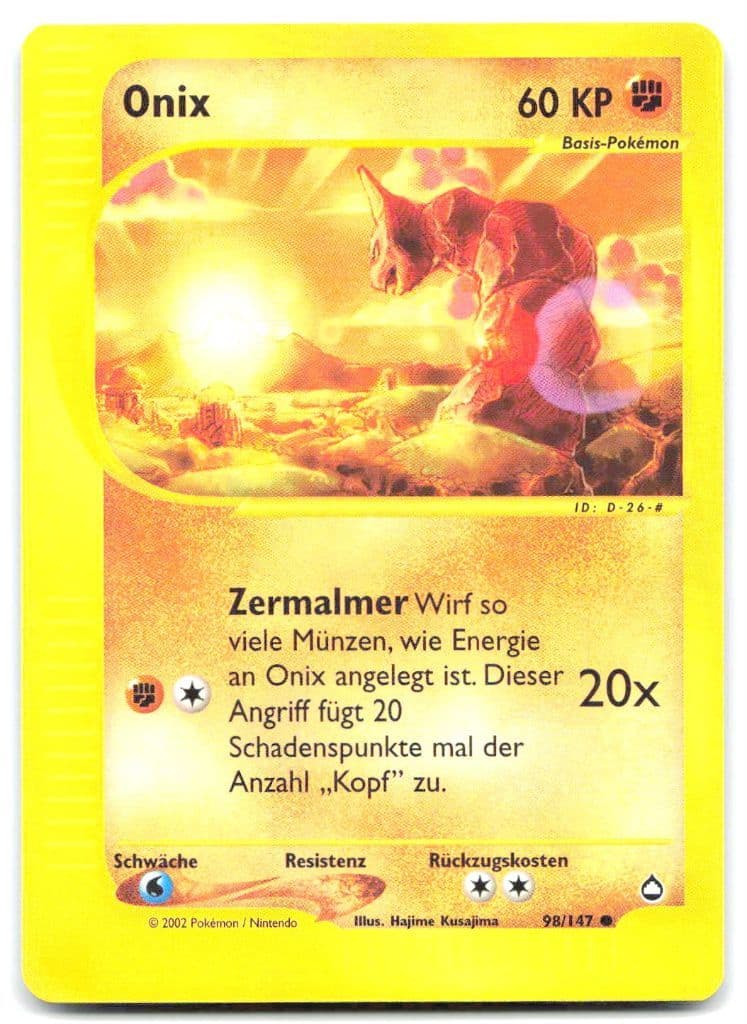 Onix 98/147 Expedition Base Set trading card