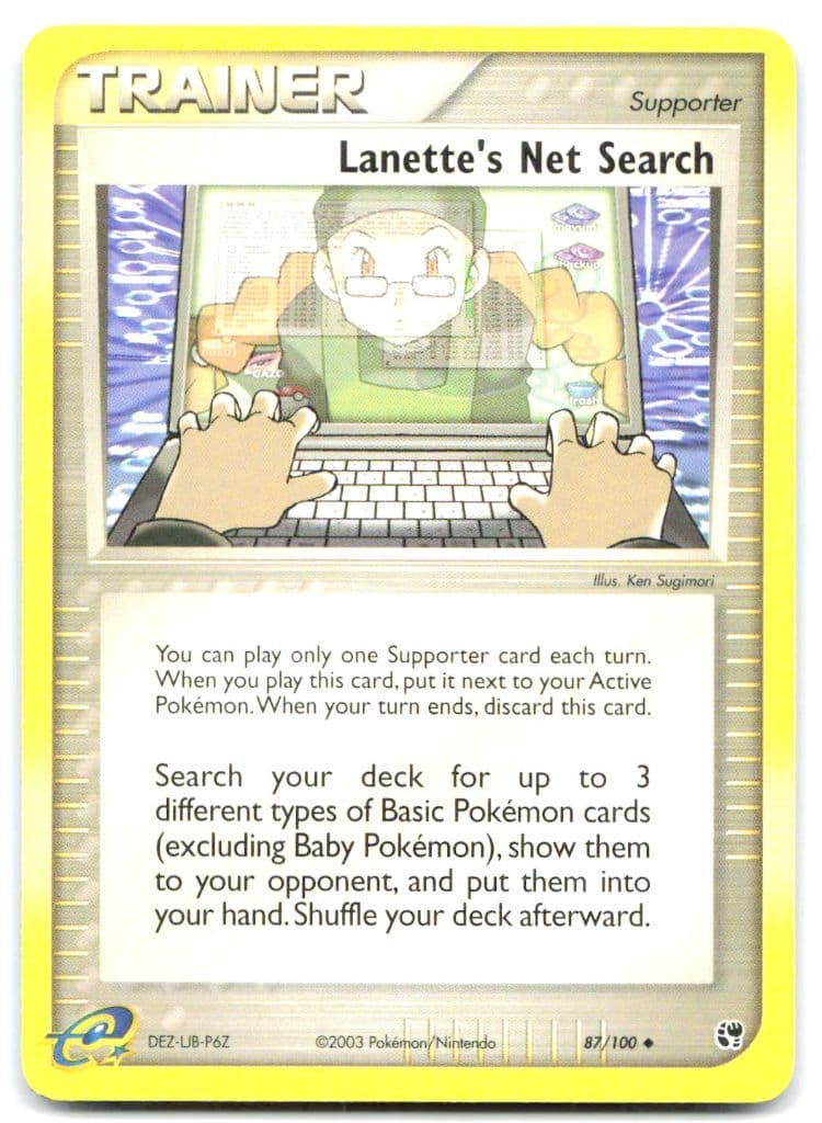 Lanette's Net Search 87/100 EX Sandstorm trading card